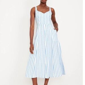 Fit & Flare Sleeveless Linen-Blend